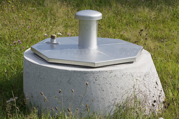 Close-up of drinking water wells from water supplier