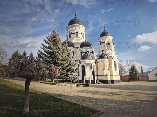 Capriana Monastery outdoors view. Traditional Christian Orthodox church located in Republic of