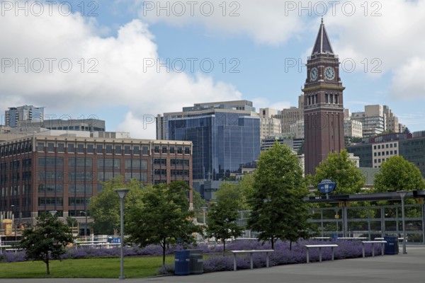 King street station at Pioneer Square district, Seattle, Washington State, USA, North America