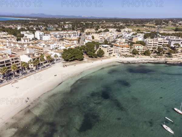 Colònia de Sant Jordi, Es Port beach view, Ses Salines, Mallorca, Balearic Islands, Spain, Europe