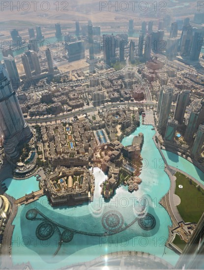 Dubai, UAE. Aerial view from the height of Burj Khalifa