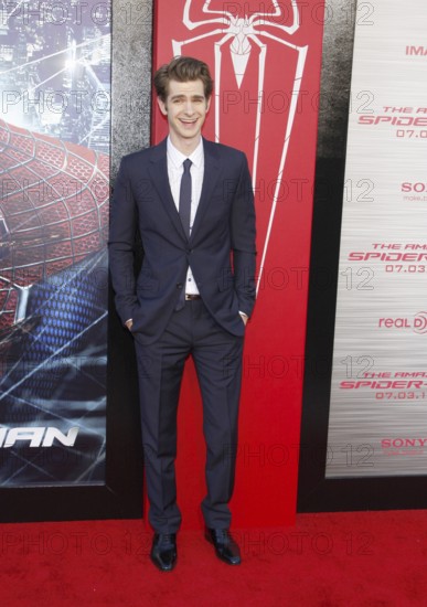 Andrew Garfield at the Los Angeles premiere of 'The Amazing Spider-Man' held at the Regency Village