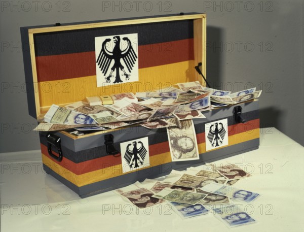 DEU, Germany: The historical slides from the times 80-90s events and persons from politics,