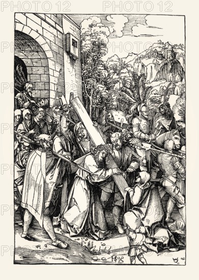 Carrying the Cross, by Hans Schäufelin, woodcut, 16th century