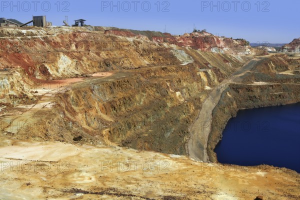 Excavation metal outdoor mine Riotinto in Spain