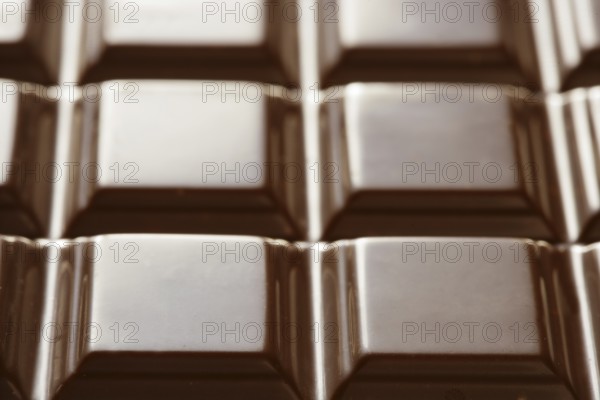 Chocolate brown bar, squares texture, detail macro