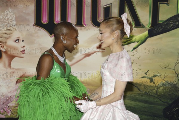 Cynthia Erivo and Ariana Grande at the Los Angeles premiere of 'Wicked' held at the Dorothy