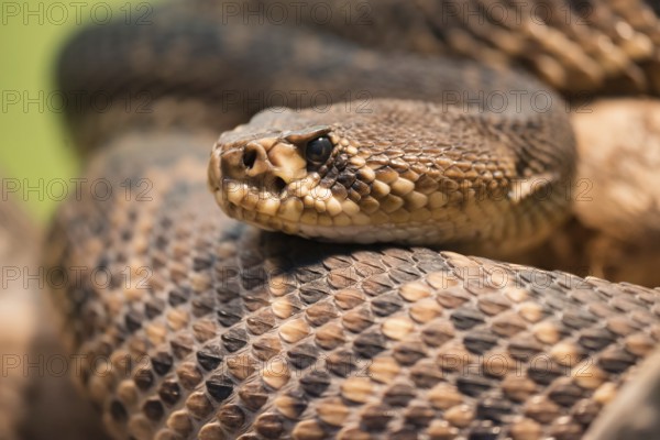 Diamondback rattlesnake is a pit viper species found in the southeastern United States