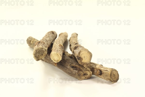 Dried liquorice flavoured liquorice against a light background