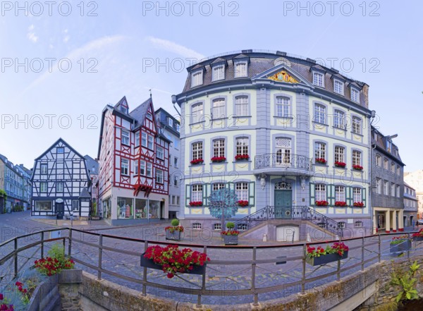 House Troistorff with wedding tree, Monschau, North Rhine-Westphalia, Germany, Europe