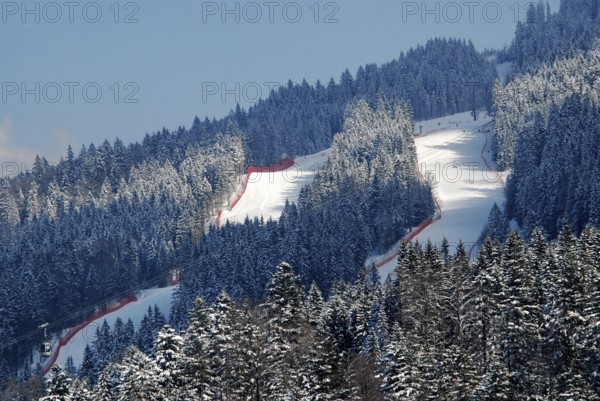 Kandaharpiste, Kreuzeck, Garmisch-Partenkirchen, Bavaria, downhill, ski run, ski slope, Germany,