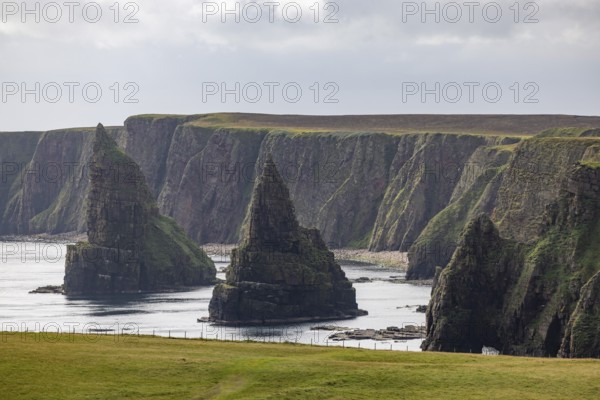 Cliffs in the sea, Duncansby Head Stacks, Wicks, Scotland, Great Britain