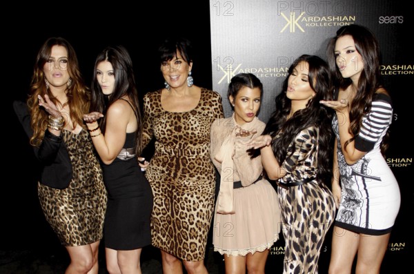 HOLLYWOOD, CA, AUGUST 17, 2011: Khloe Kardashian, Kylie Jenner, Kris Jenner, Kourtney Kardashian,