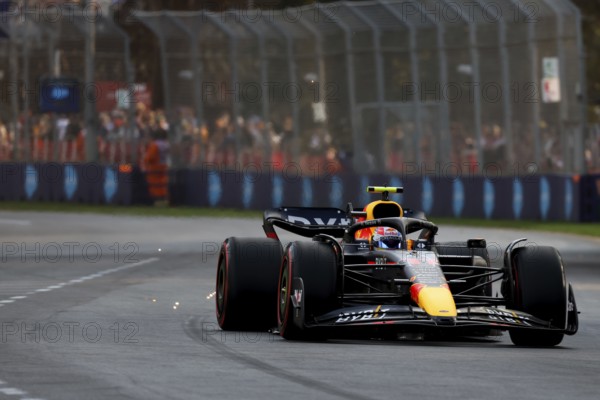 MELBOURNE, AUSTRALIA, APRIL 9: Sergio Perez of Mexico drives the number 11 Oracle Red Bull Racing