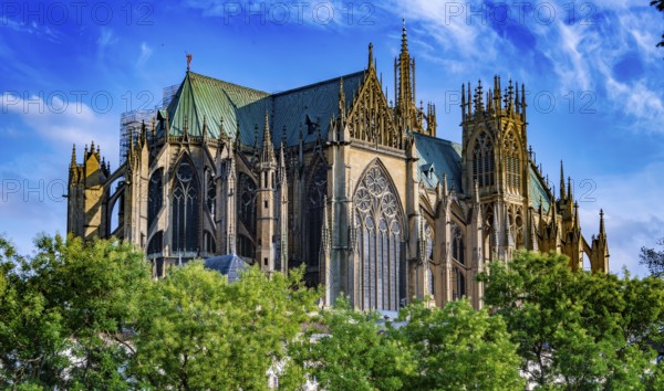 The Cathedral of Saint Stephen in Metz, France, Europe