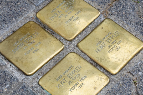 Stumbling stones in memory of Jewish citizens murdered or deported during the Nazi era