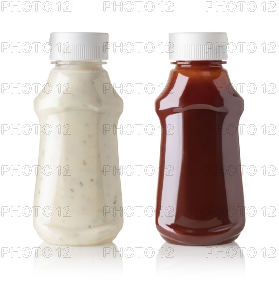 sauce bottle isolated on white background