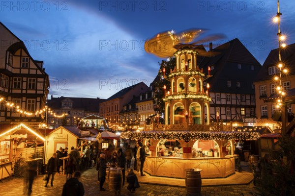 Christmas Market Quedlinburg Harz Evening Atmosphere