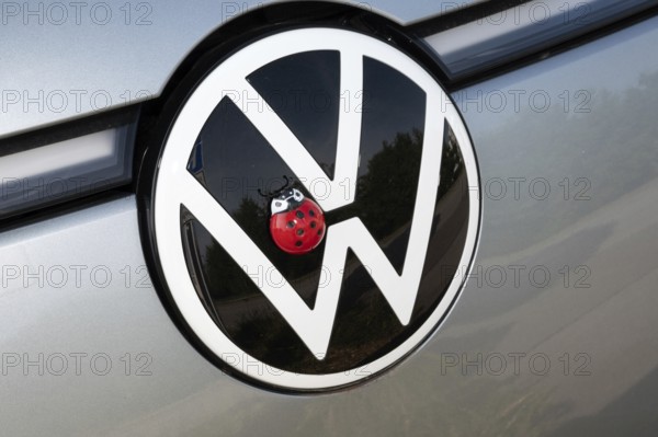 VW Volkswagen logo 2024 with artificial ladybird