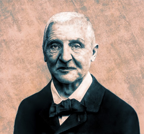 Portrait of Josef Anton Bruckner, 1824 – 1896, Austrian composer and organist, digital edited