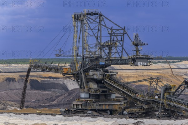 Stacker 1105 A2Rs 15400 in the Welzow-Süd opencast lignite mine of Lausitz Energie Bergbau AG