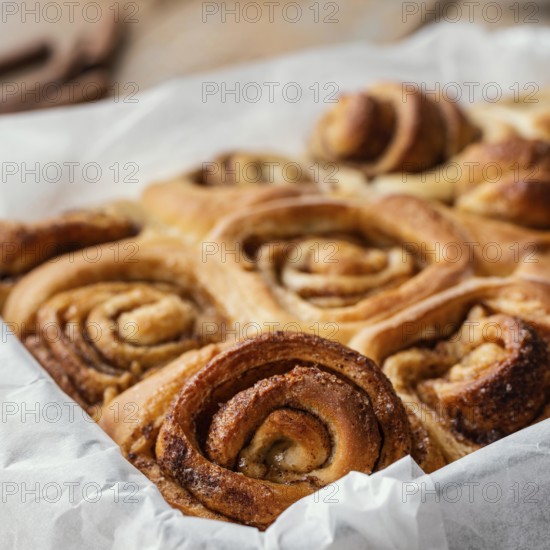 Delicious cinnamon rolls tray