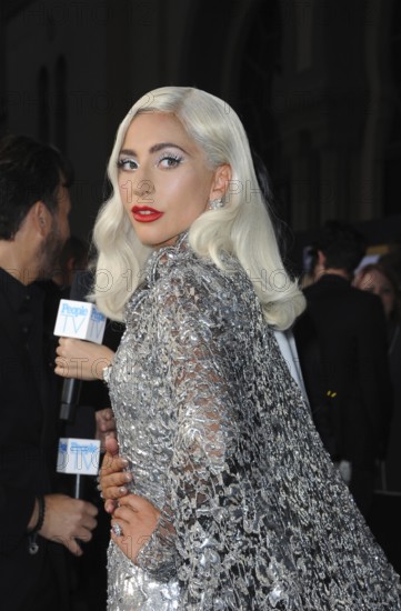 Lady Gaga at the Los Angeles premiere of 'A Star Is Born' held at the Shrine Auditorium in Los