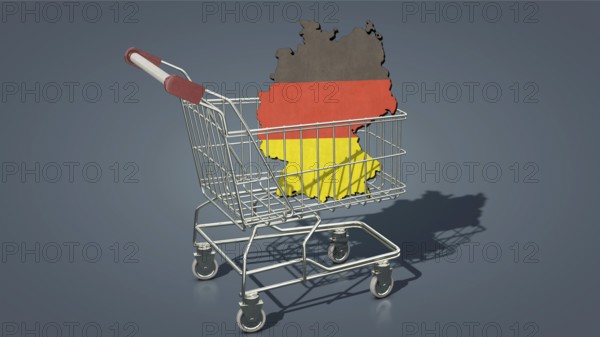 Symbolic image on the subject of selling out, purchasing power, shopping etc. in Germany