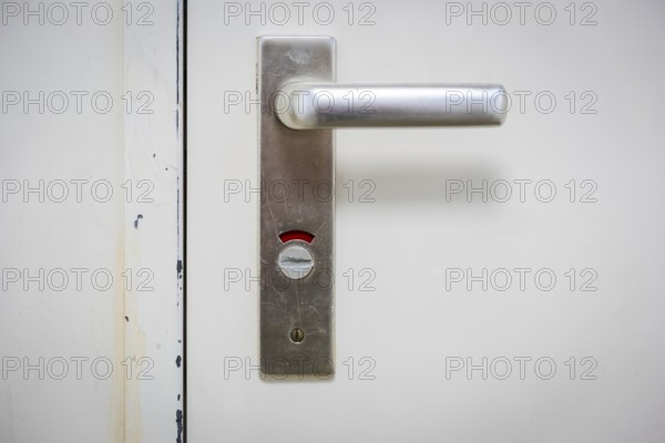 Locked door of a school toilet