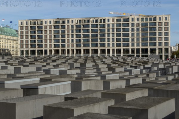 Landmark, Holocaust Memorial in autumn, Memorial to the Murdered Jews of Europe, Berlin, Germany,