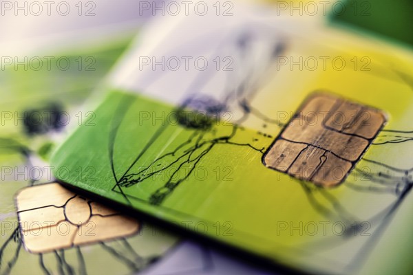 Electronic health card for health insurance policyholders, detail, Germany, Europe