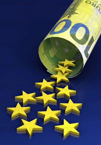 Symbolic image on the subject of corruption, finance, etc. in the EU