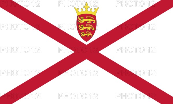 Flag of Jersey, Vector illustration