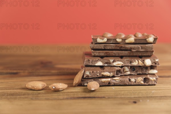 Chocolate tower with nuts