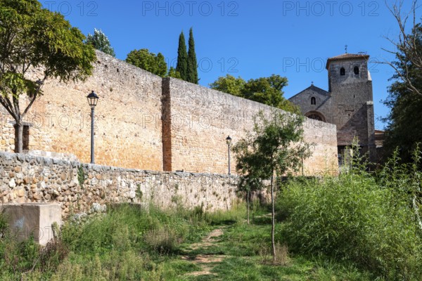 City wall and collegiate church of San Cosme y San Damián, Saint Cosmas and Saint Damian,