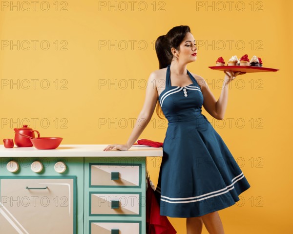 Retro pinup girl kitchen