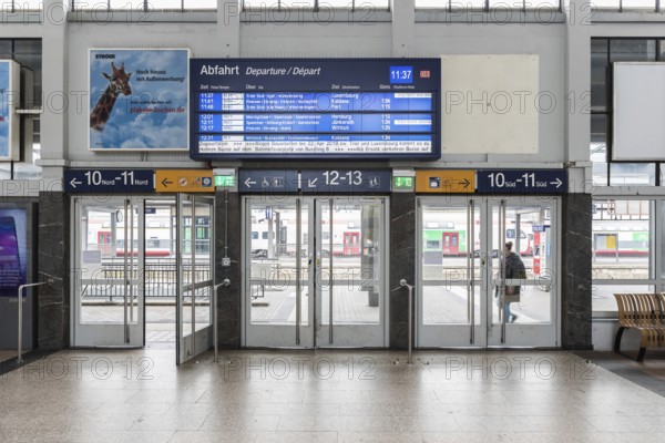 Trier, Rhineland-Palatinate, Germany, 04 15 2019, Interior view of the Trier main railwaystation