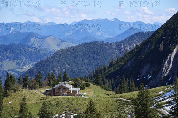 Taubensteinhaus, Spitzingsee, Mangfallgebirge, Bavarian Prealps, Upper Bavaria, Bavaria, Germany,