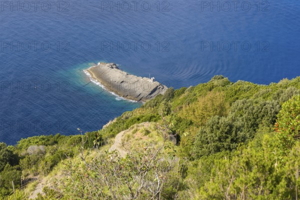 Promontory of Punta Chiappa in the regional Park of Portofino