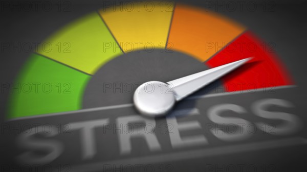 Symbolic image on the subject of stress, stress load, stress management, etc