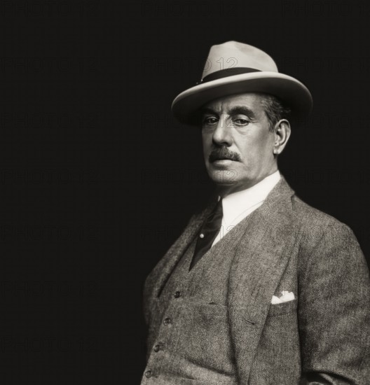 Giacomo Puccini, 1858 –1924, Italian composer, digitally edited according to a photograph by