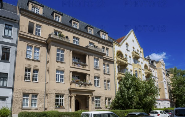 Art Nouveau houses in the Kaßberg district of Chemnitz, which is one of the largest Wilhelminian