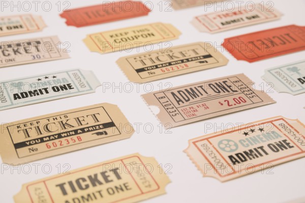 Vintage cinema tickets