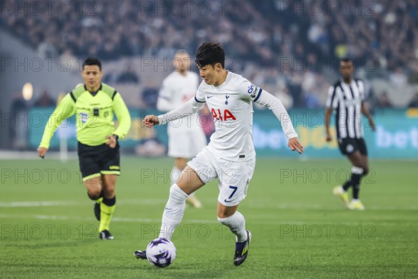MELBOURNE, AUSTRALIA, MAY 22: Heung Min Son of Tottenham Hotspur whilst playing Newcastle United