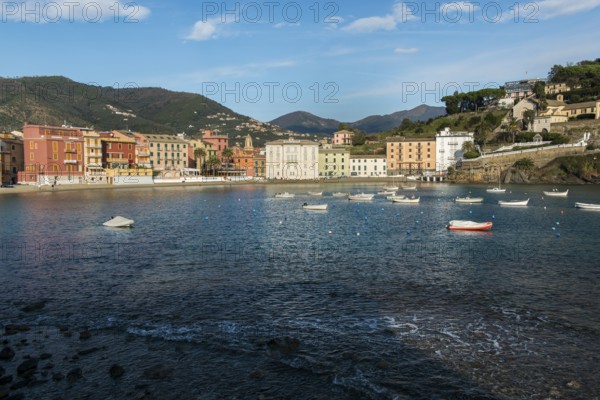 Wonderful view of the Baia del Silenzio in the typical village of Sestri Levante, Liguria