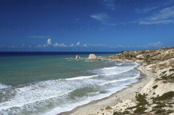 Petra tou Romiou, Rock of Aphrodite on the South Coast, South Cyprus