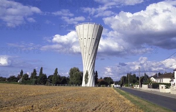 France, Water Tower at Essarts Le Roi City near Paris, Europe