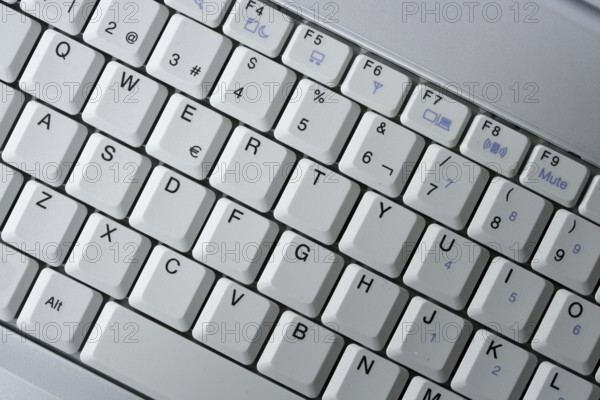 Computer laptop keyboard closeup macro photo