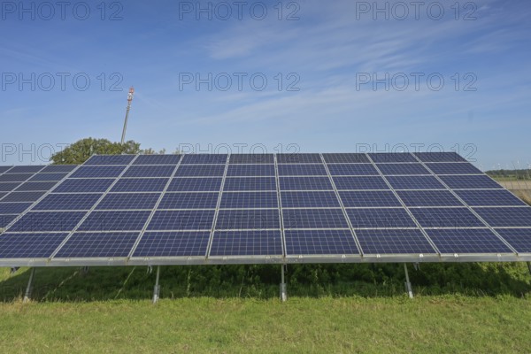 Solar park near Kläden, Stendal district, Saxony-Anhalt, Germany, Europe