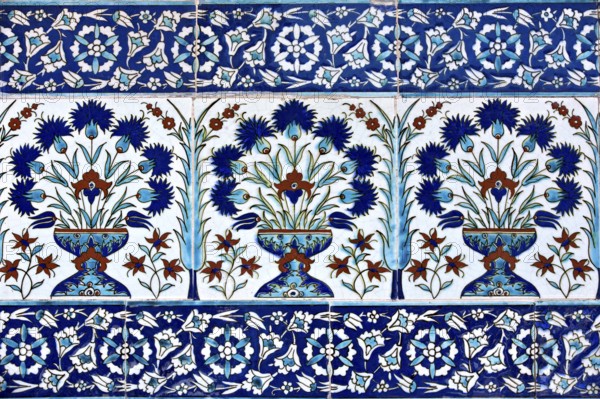 Tiles in Topkapi Palace, Istanbul, Turkey, Asia